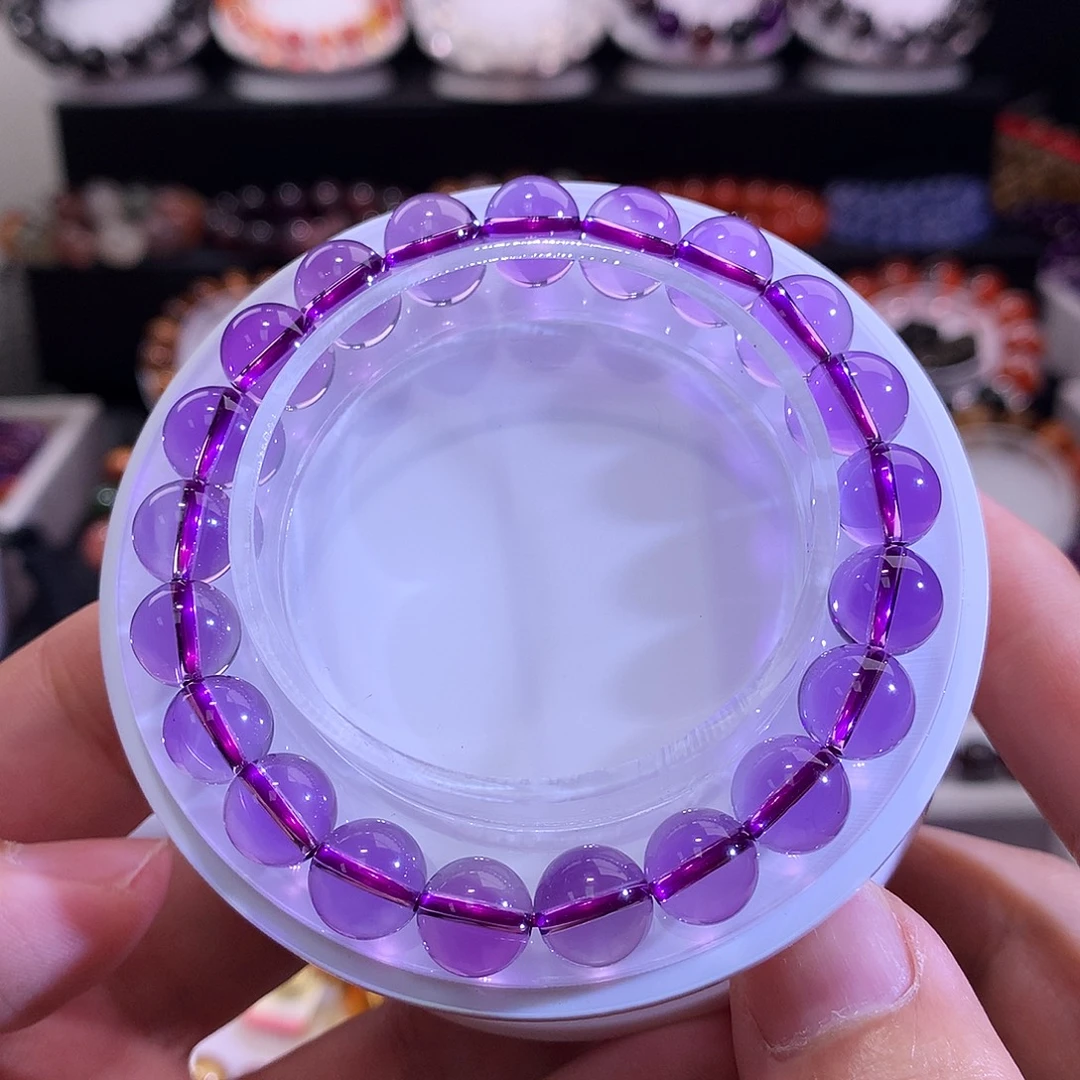 手链未镶嵌水晶巴西紫水晶9+