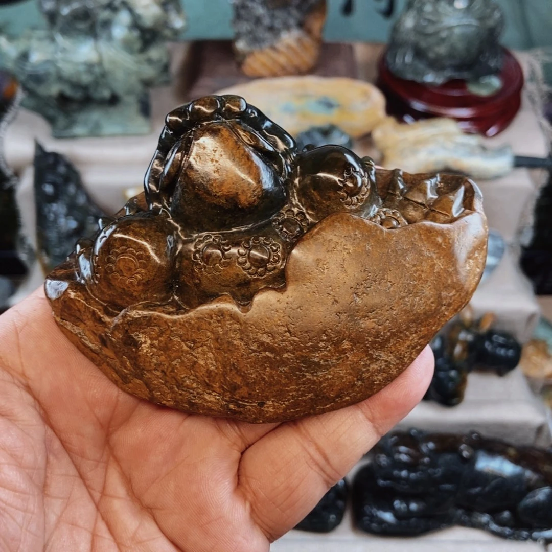 岫岩河磨玉（透闪石质玉）把件未镶嵌家****9