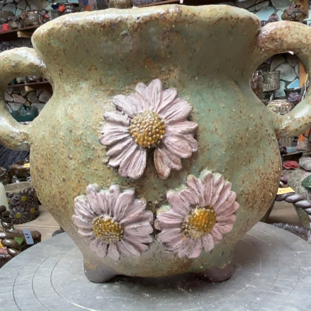 红陶粗砂陶瓷花盆特价