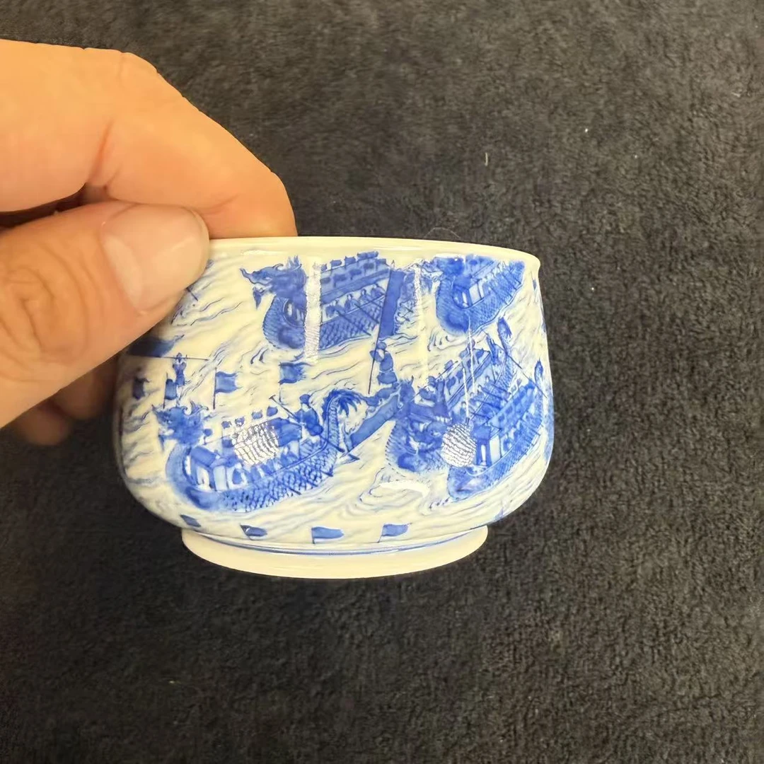 十方珍藏 龙舟竞渡陶瓷杯