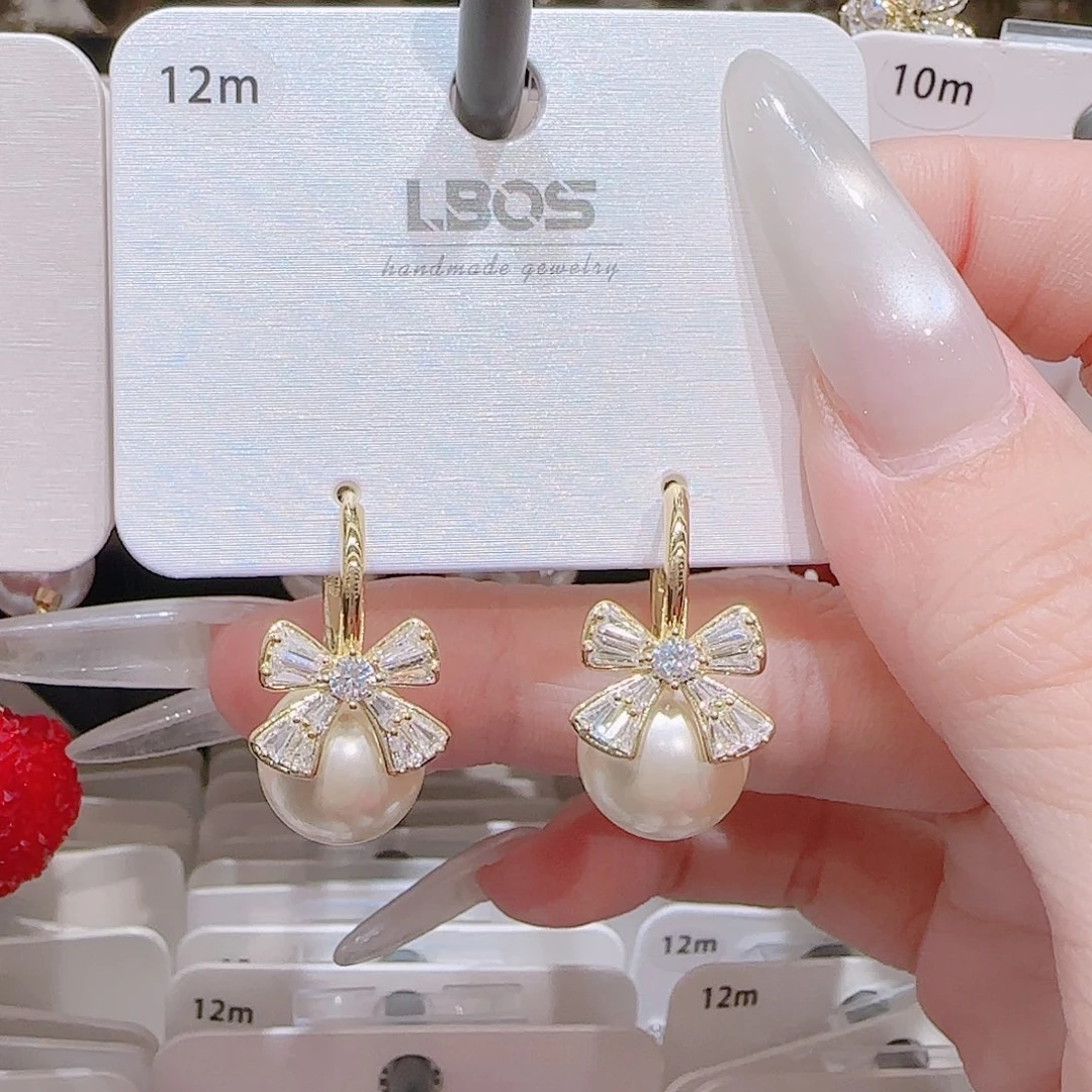 锆石铜合金925银耳环