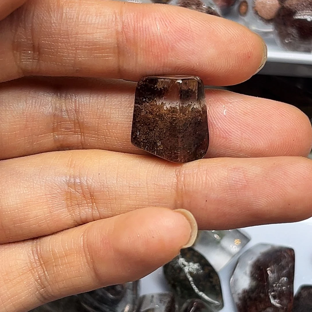 烟晶戒指银S925镶嵌大*子