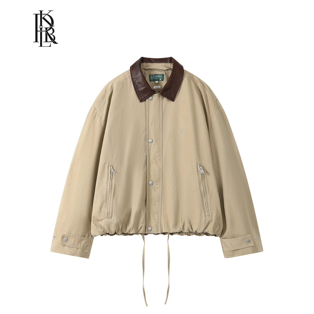 蓝布屋【日本面料】13.5盎司AS巴恩风斜纹短款夹克外套KRBLCOT208