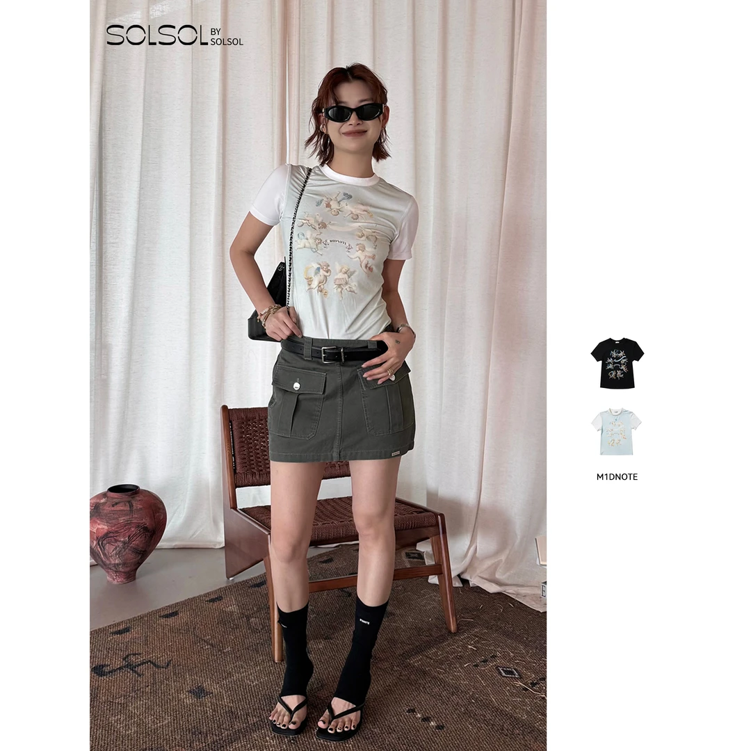 M1DNOTE小众设计师品牌25春夏新品图案设计印花T恤SOLSOL买手店