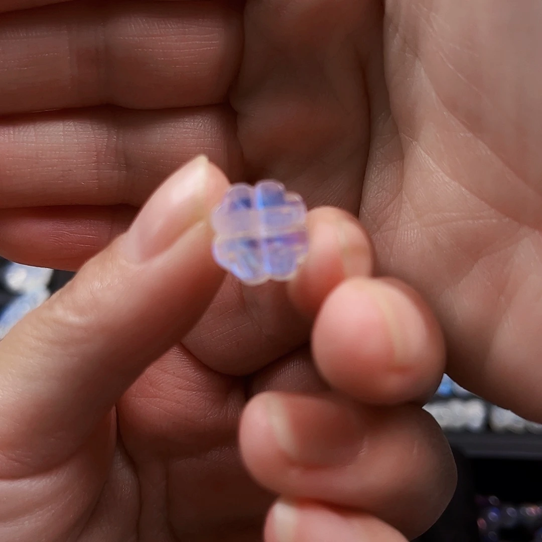 长石未镶嵌裸石胖**橘打孔不退不换