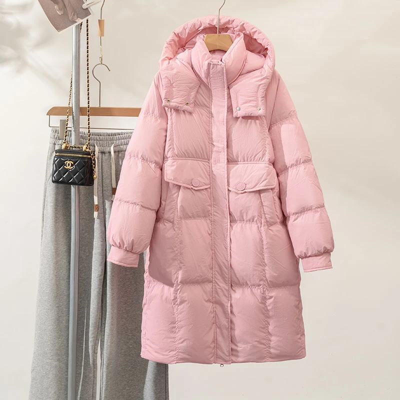 （四色）XZ1300 MISSFOFO KAIYUNZU 女士长款M扣休闲羽绒服