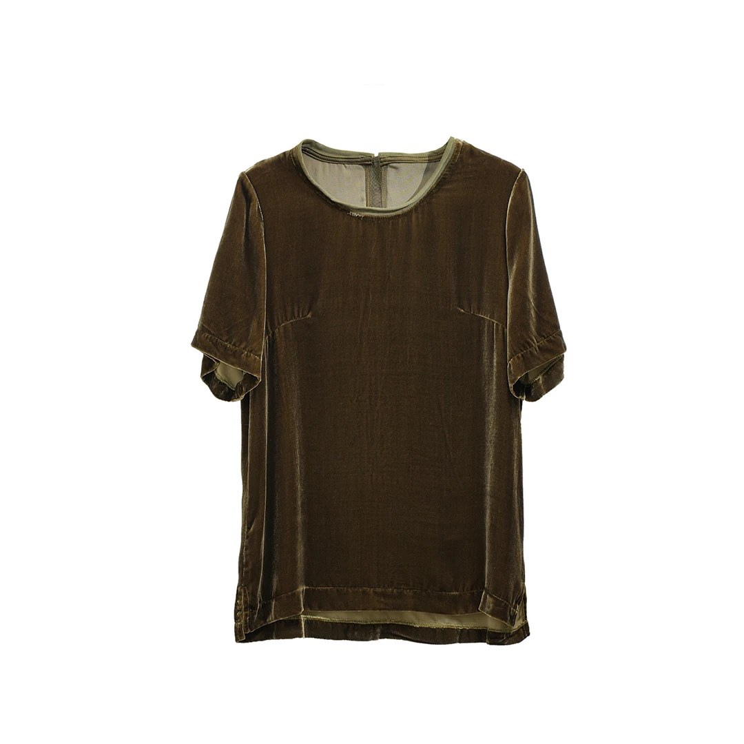 【瓶瓶新款】国风新中式时尚减龄桑蚕丝丝绒上衣ZQ23-0331