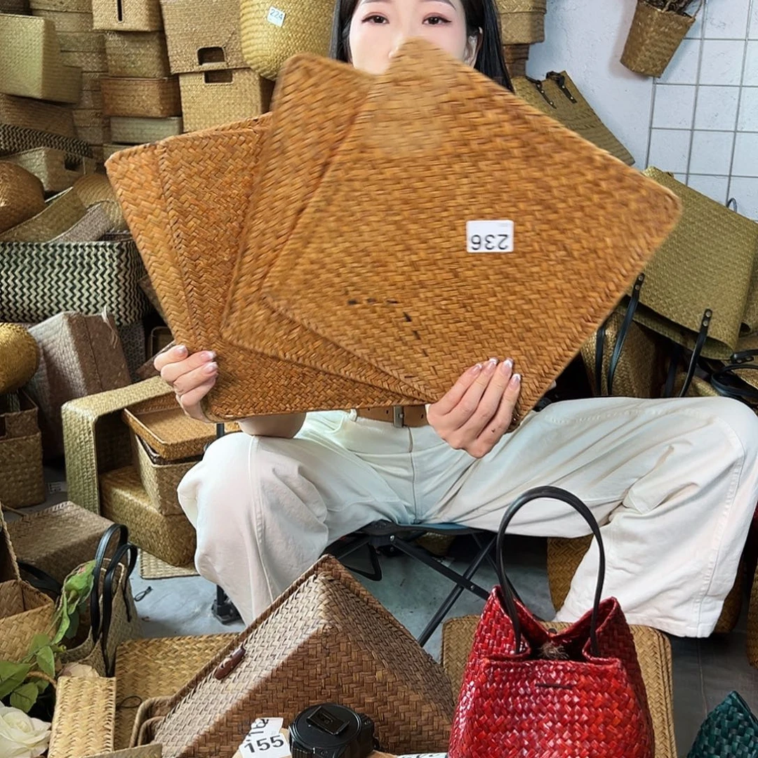 编织带草编包/草编收纳盒微瑕疵