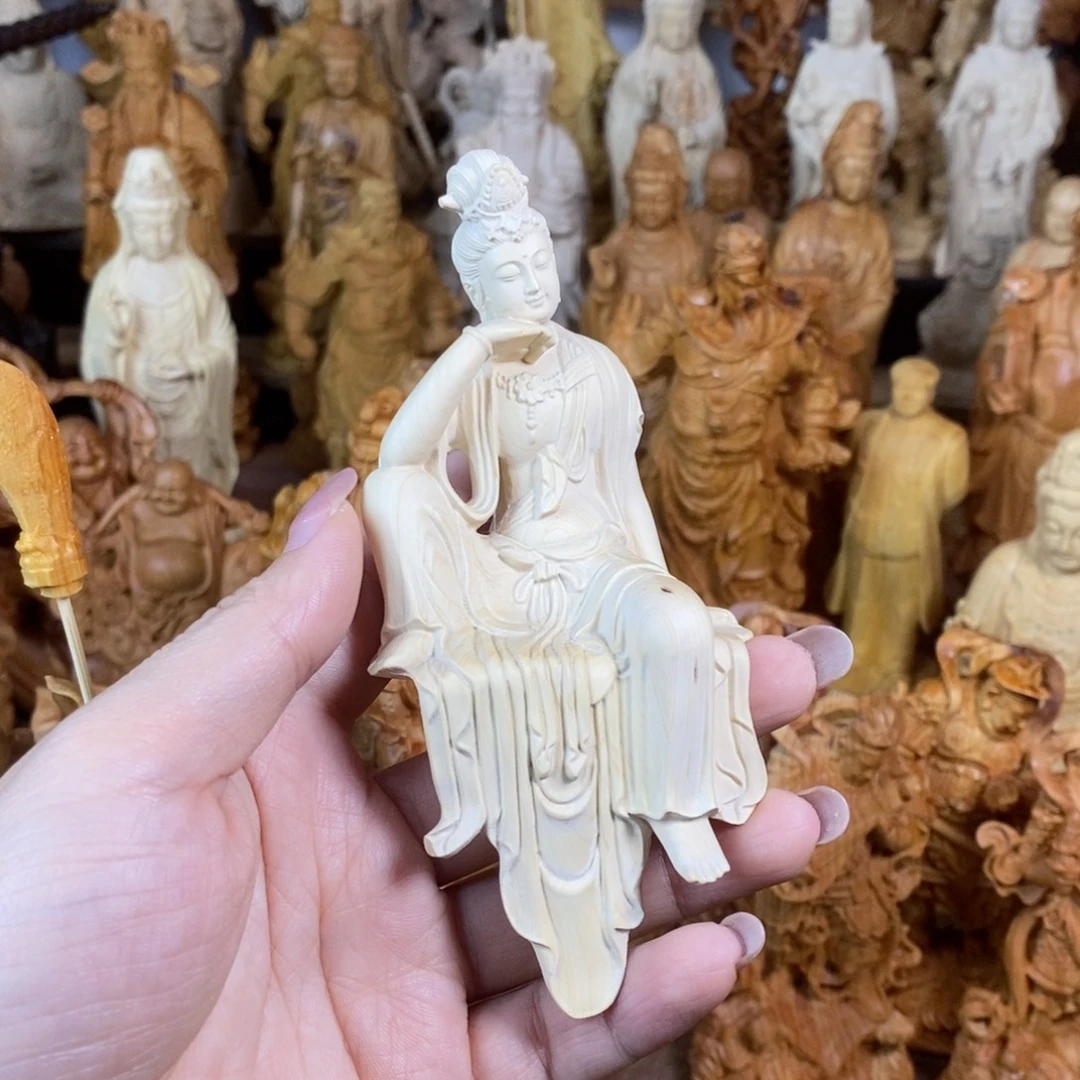 木微瑕黄杨13高垂腿自在观音