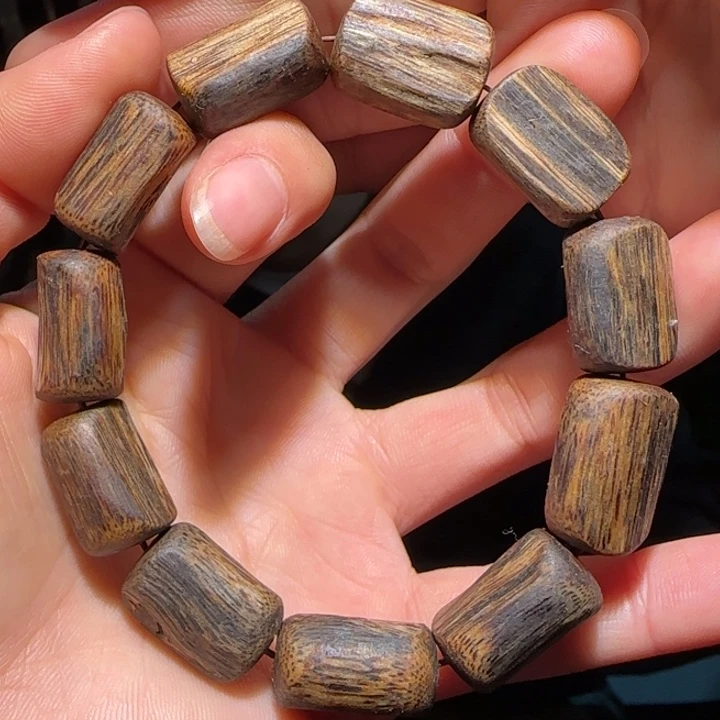 沉香手串海南老白棋手串16.7克