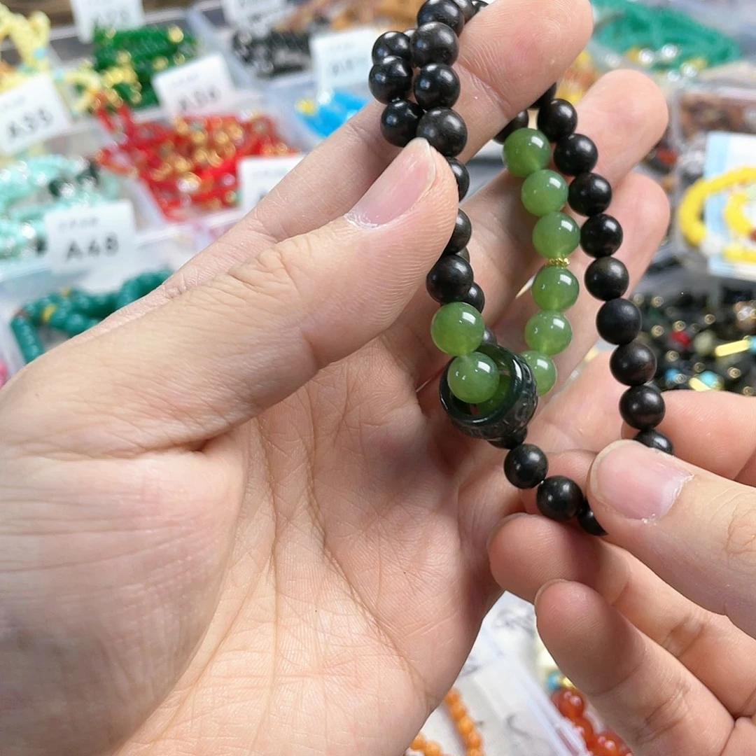玉髓手饰银S925镀金镶嵌