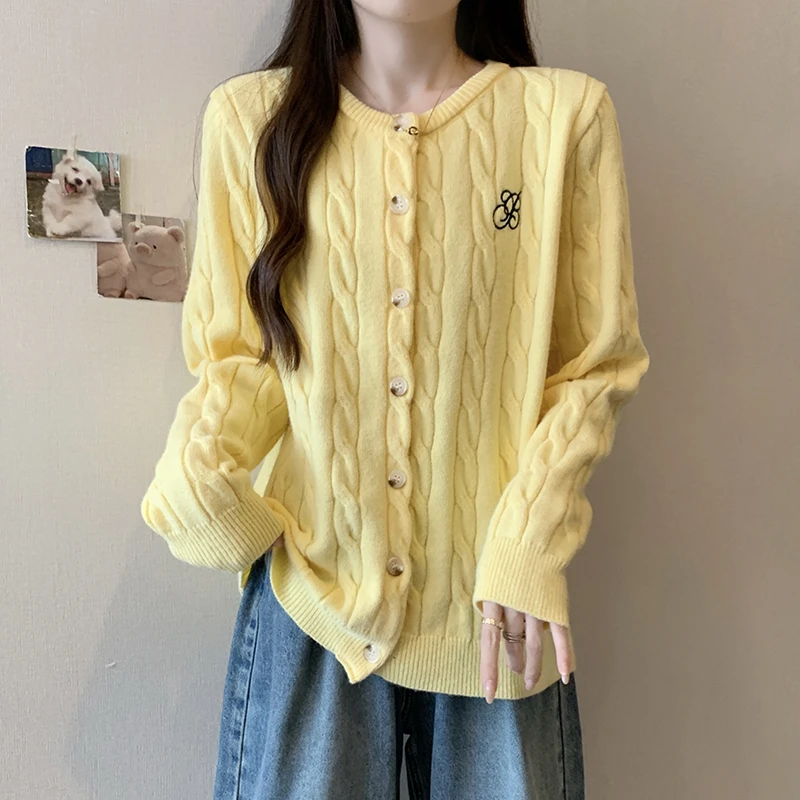 3437大码女装2024冬装新款时尚针织衫胖妹妹宽松显瘦加厚毛衣外套