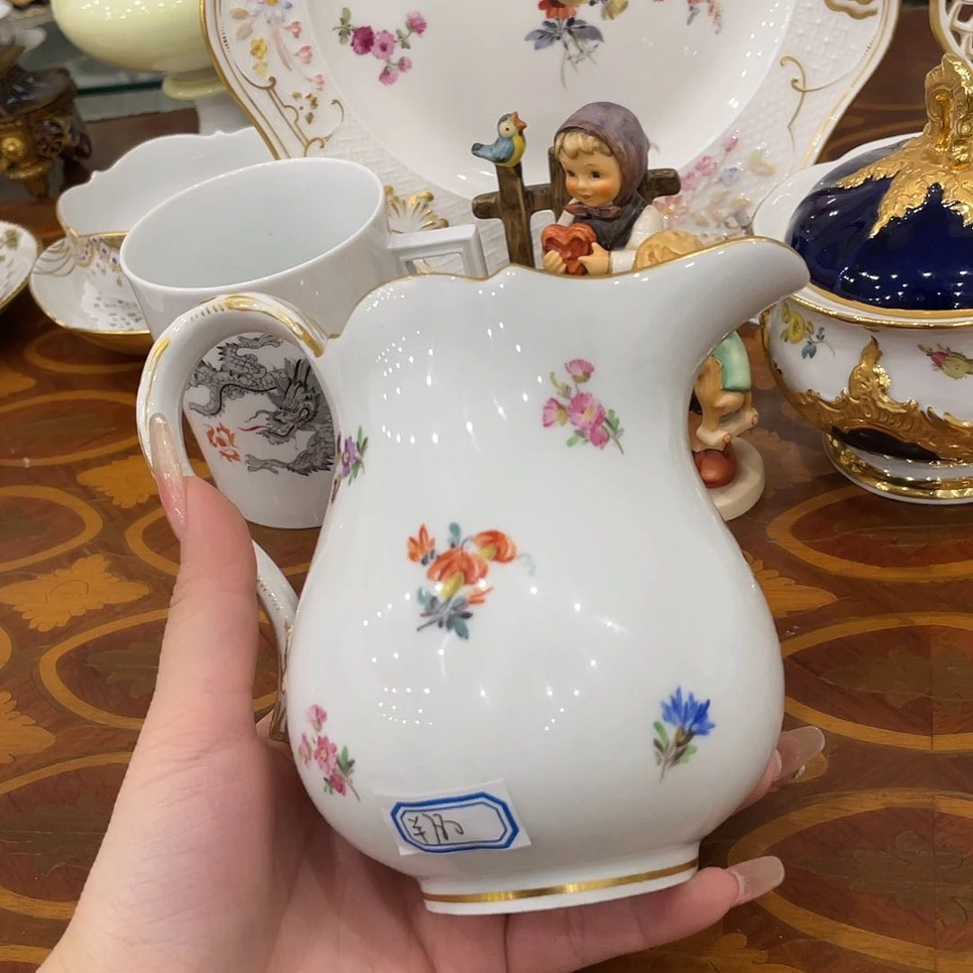 瓷片中古一等奶罐漂亮