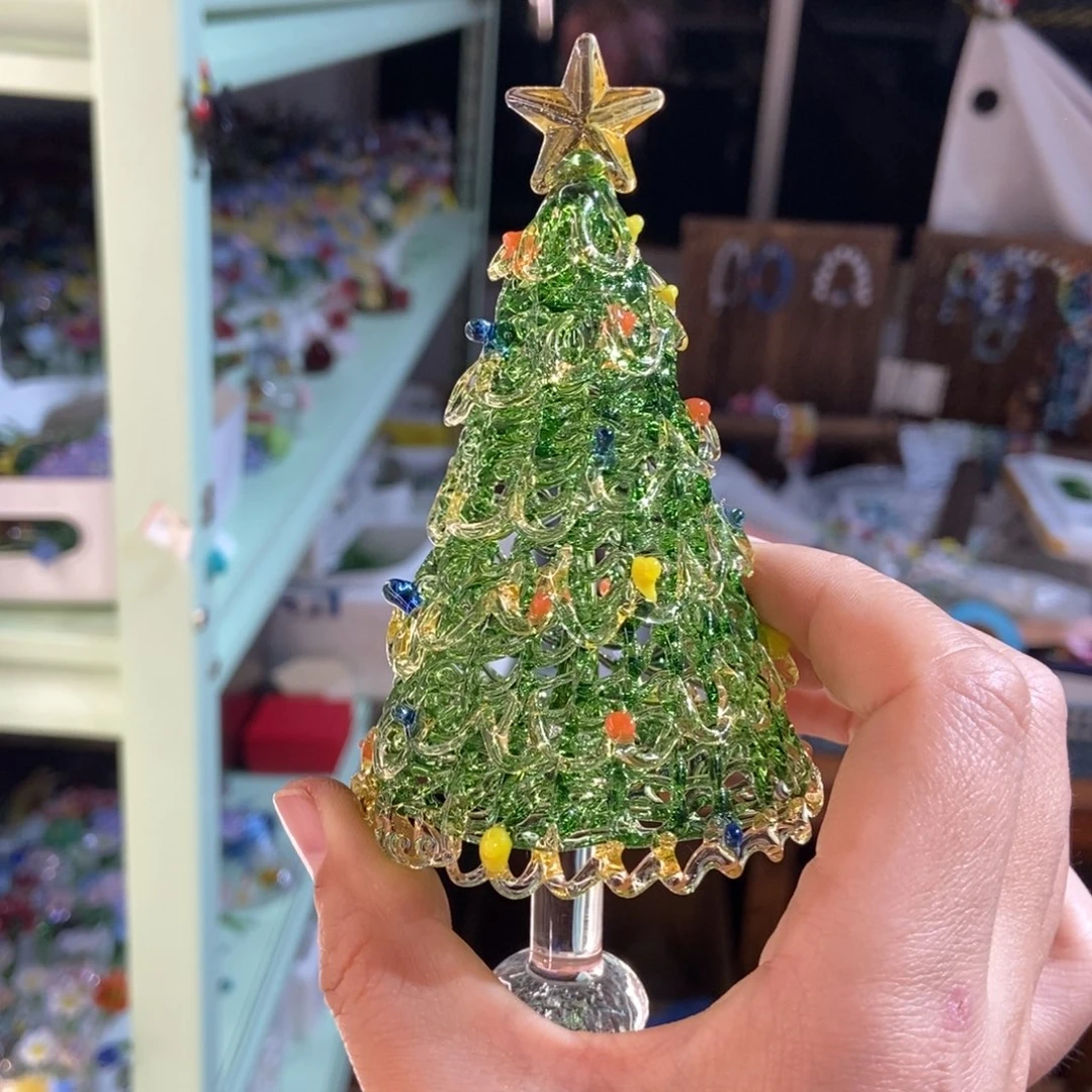 琉璃手工艺品绿金