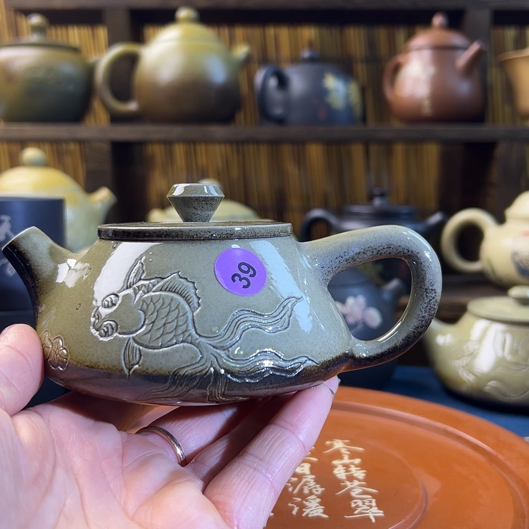 壶建水紫陶柴烧壶全手工180cc