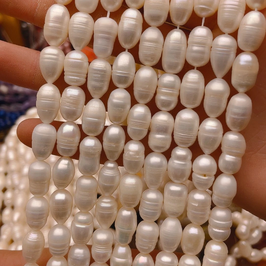 玛瑙/玉髓珠宝半成品未镶嵌珍珠1条大米形卡8.5