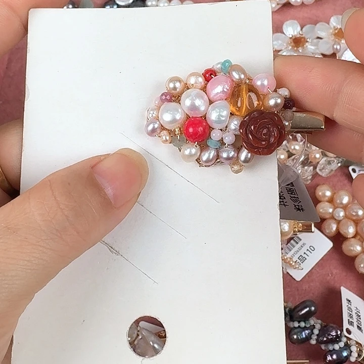 淡水珍珠发饰未镶嵌