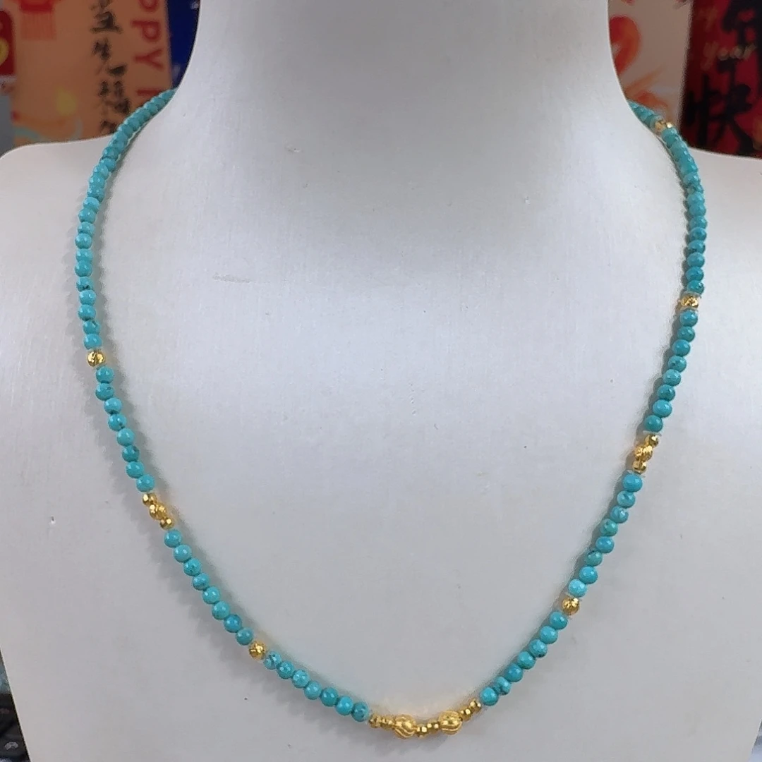 绿松石18K金镶嵌珠宝奇石hu