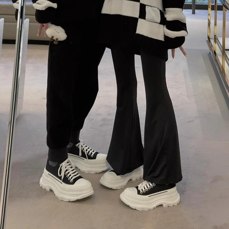 99%还源~夕麦昆帆布鞋2025夏新款增高老爹鞋情侣休闲松糕男女同款