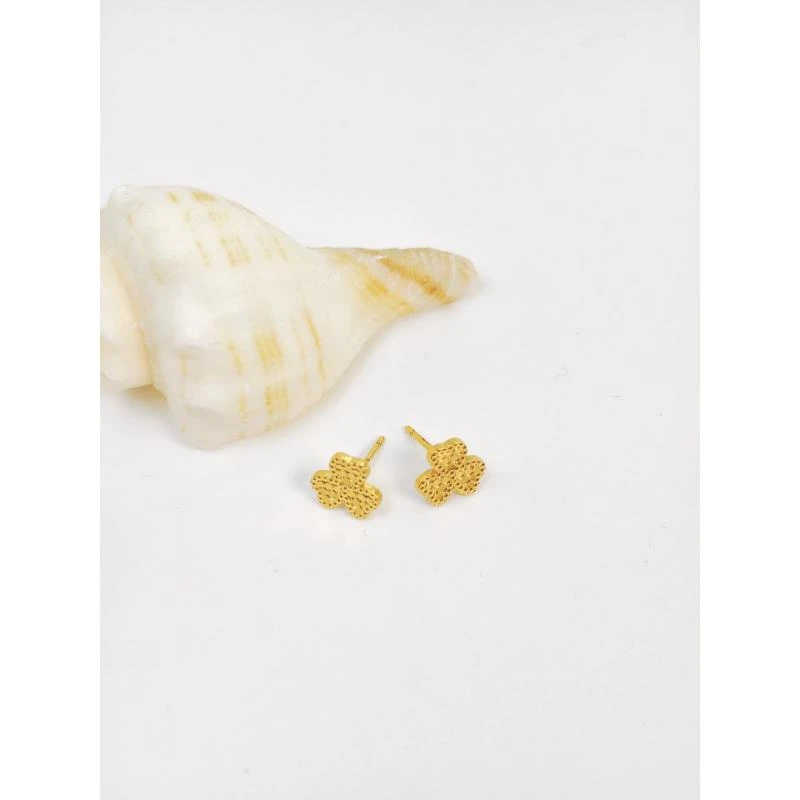 培育红宝石【48小时鉴赏期】先鉴后发 爱心三叶草耳钉