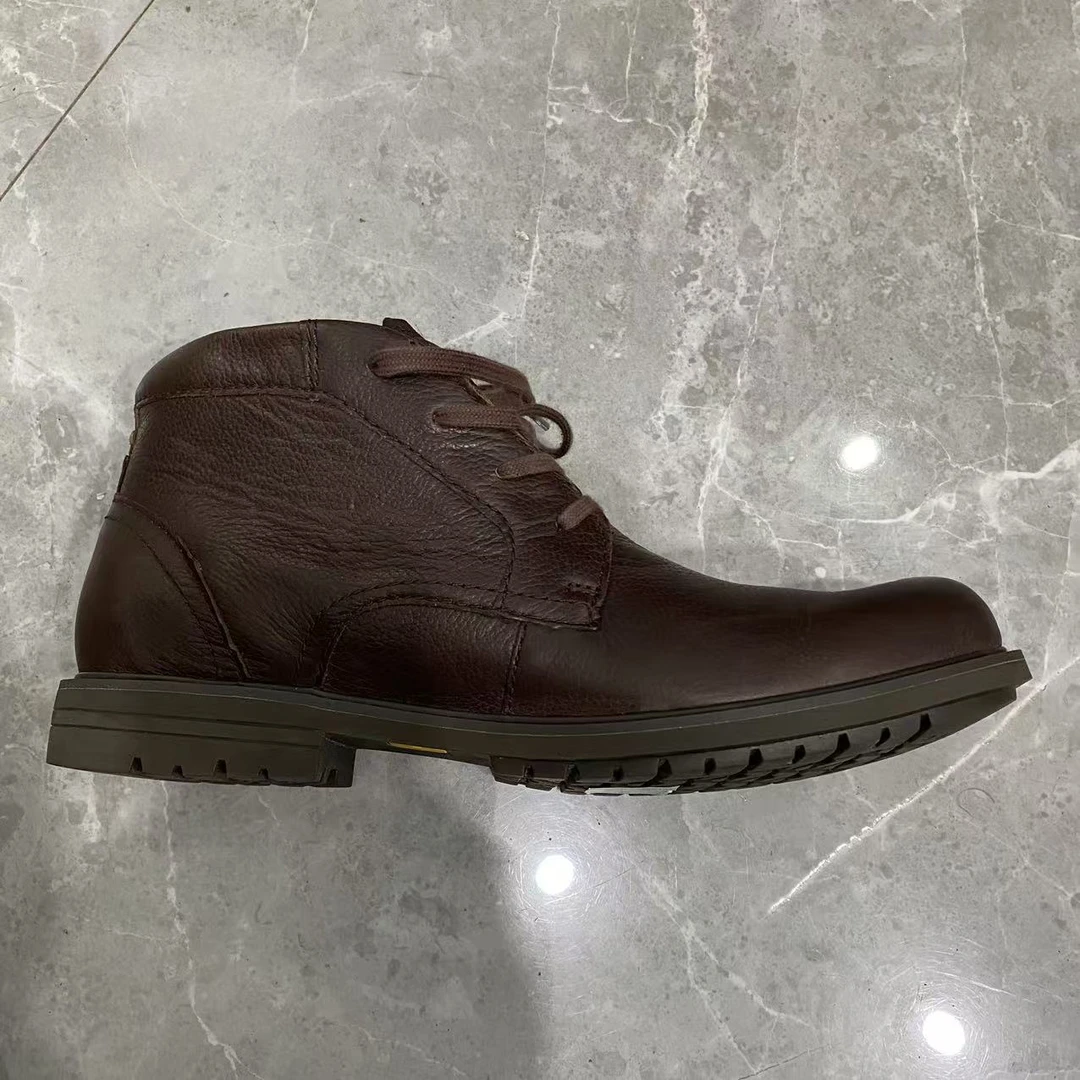 195中帮头层牛皮英伦风皮鞋男鞋户外休闲43皮鞋码