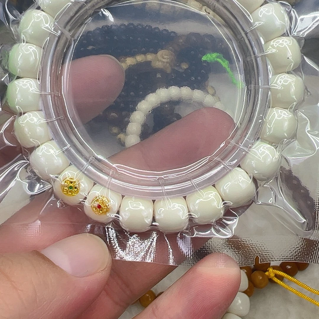 手串星月菩提6白菩提单圈10×9桶双标