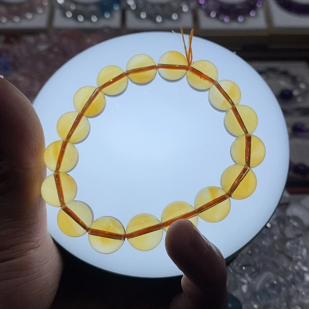 未镶嵌手链水晶暴力黄纯净体