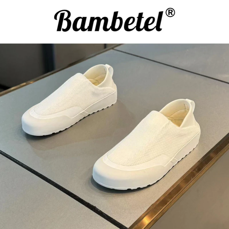 Bambetel穿出舒适感~透气懒人一脚蹬乐福鞋男夏季百搭时尚休闲鞋