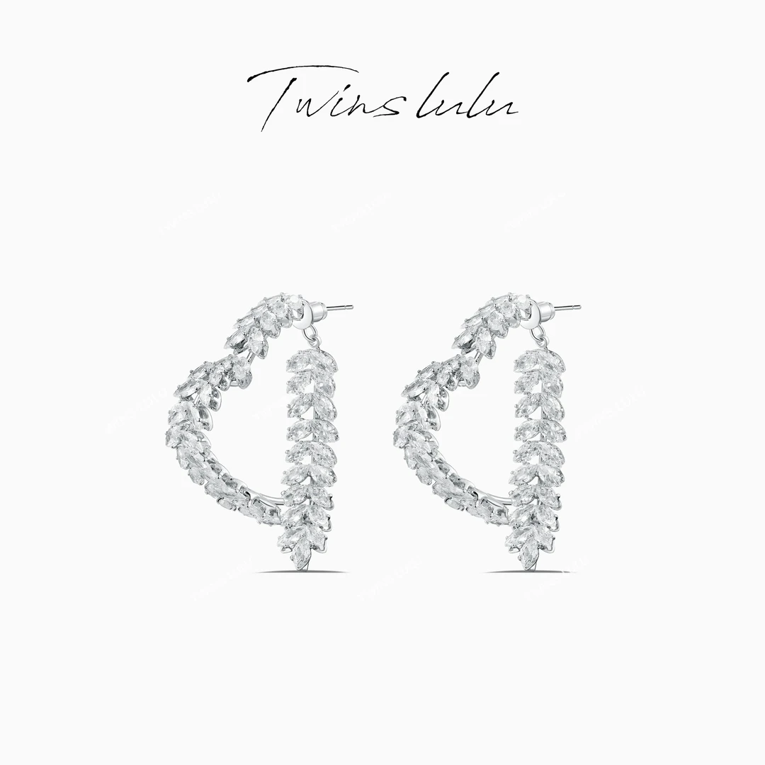 TWINS LULU 镀K金  气质小众百搭麦穗两戴爱心耳环秋上新TSL1029