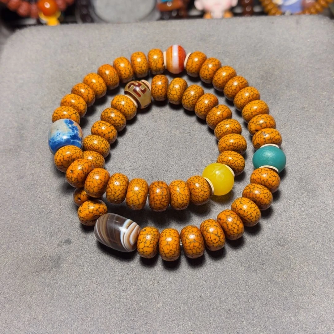 星月菩提吊坠老星月双圈12mm