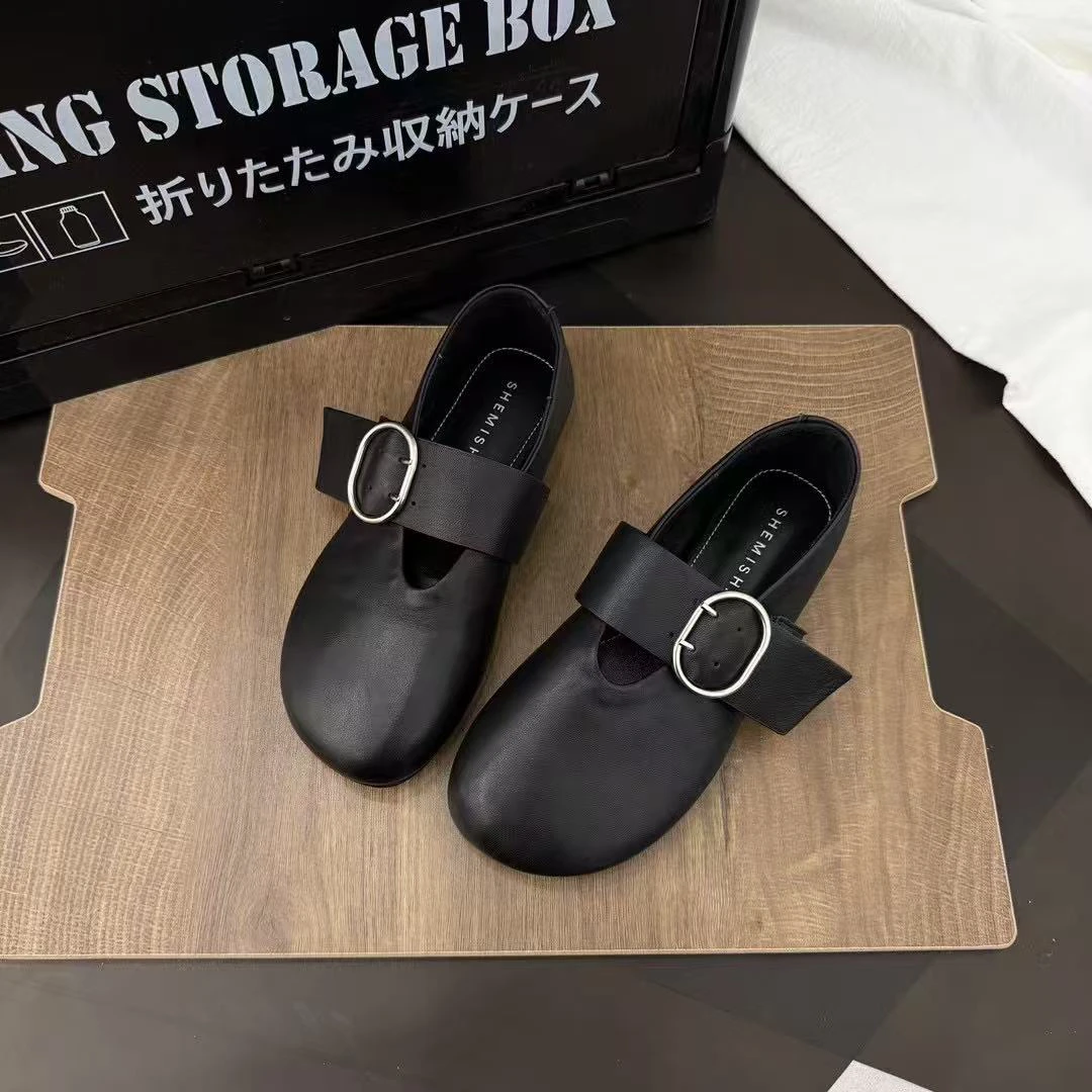 韩版勃肯单鞋女2025夏季新款真皮一脚蹬厚底复古时尚玛丽珍防滑拖