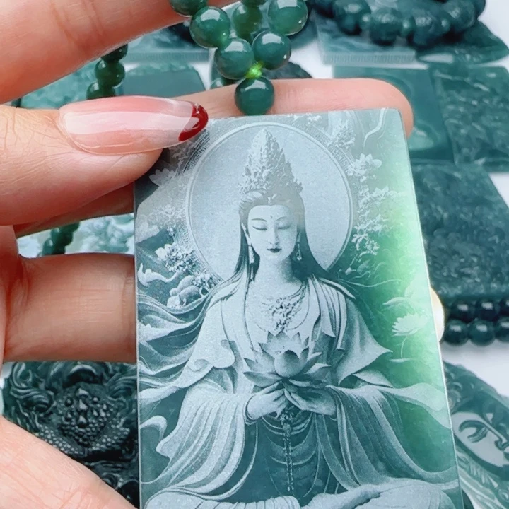 翡翠未镶嵌颈饰多样性发货天然A货翡翠