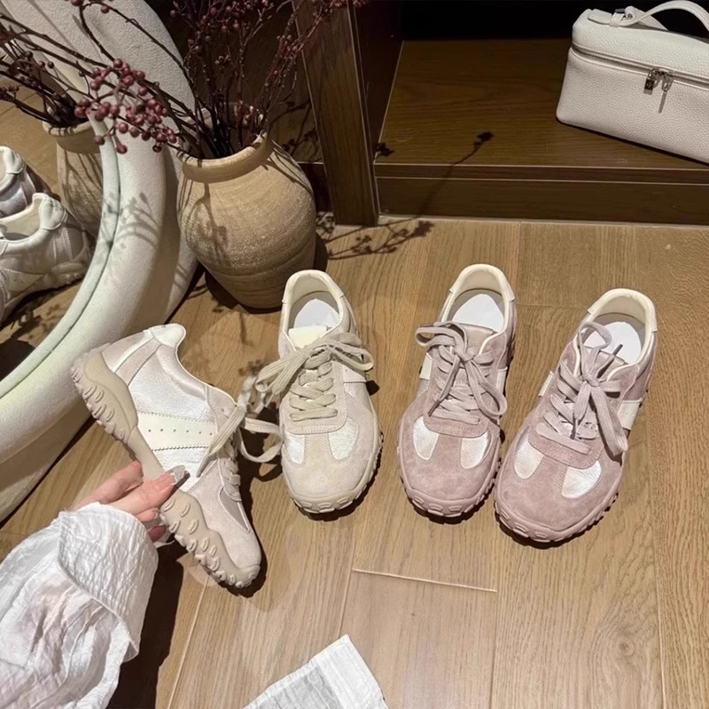 自留款~内增高德训鞋女款2025春秋新款休闲超火运动鞋百搭阿甘鞋