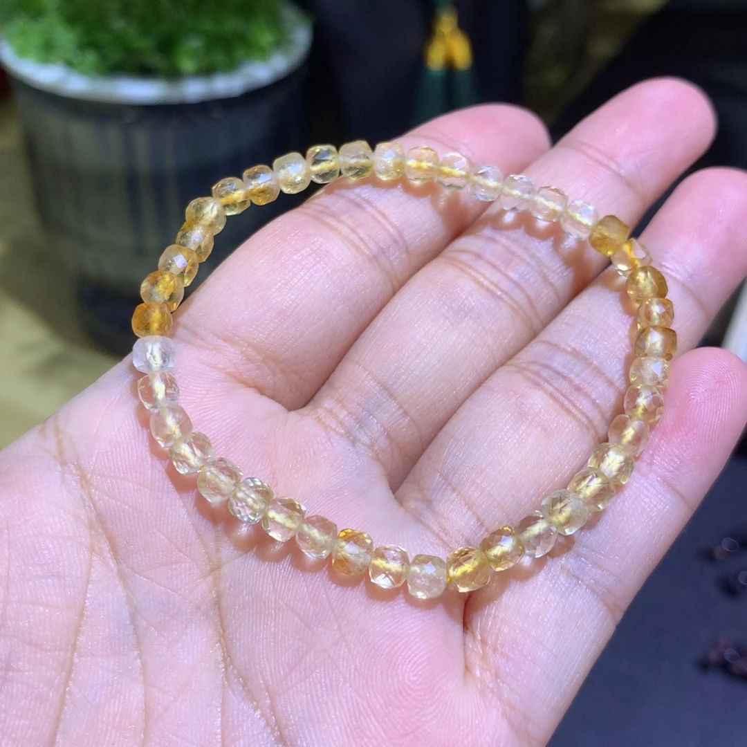 玛瑙/玉髓未镶嵌手镯黄水晶手串