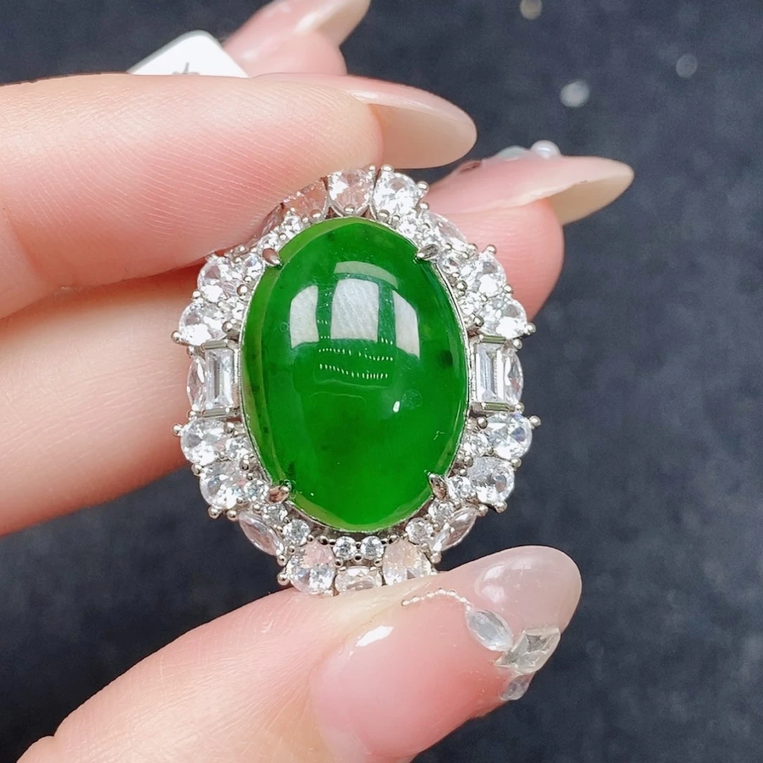 颈饰银S925镶嵌翡翠翡翠