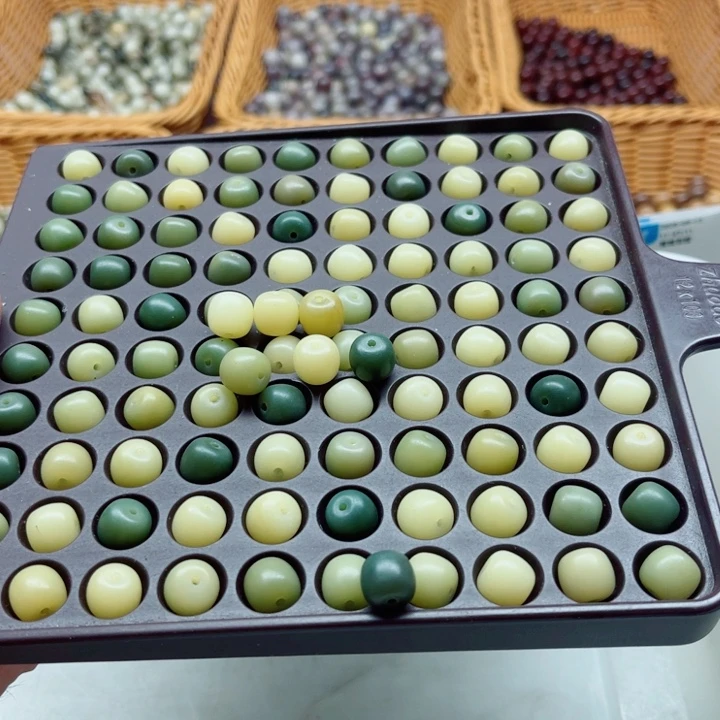 J***选吊坠白玉菩提精品11青提桶珠103