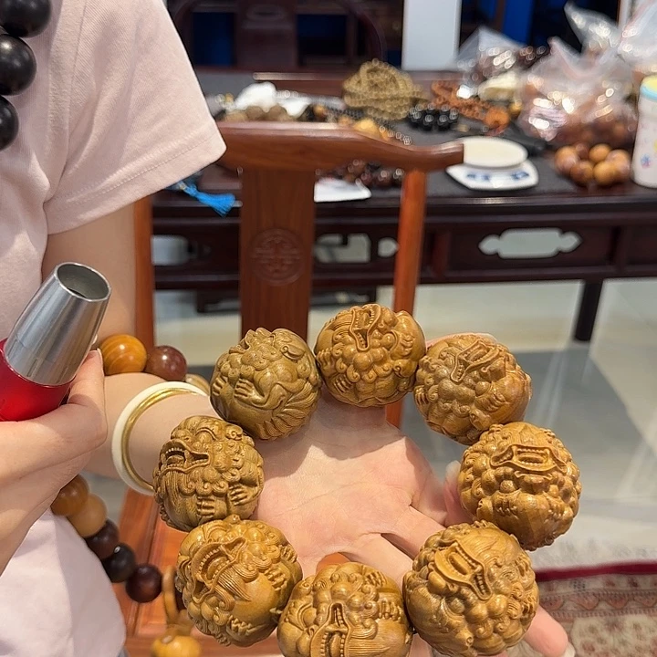 维腊木（绿檀）其他5.0貔貅单圈八方招财