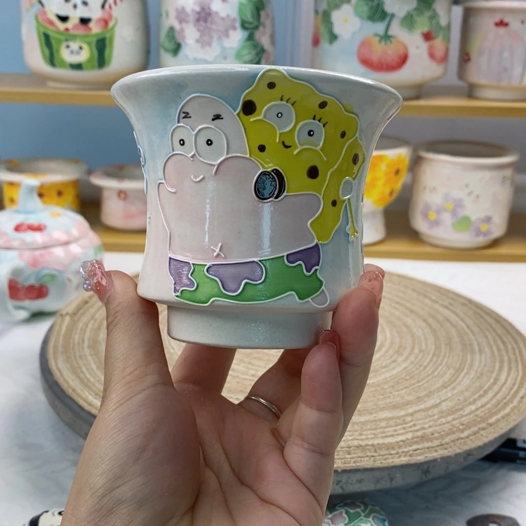 手绘手工制作陶瓷27花盆