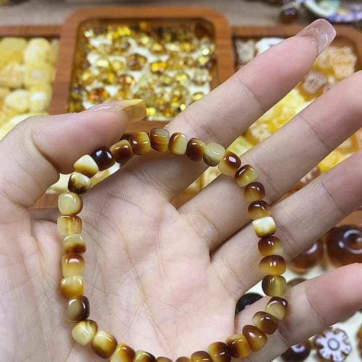 橄榄核吊坠方糖手串