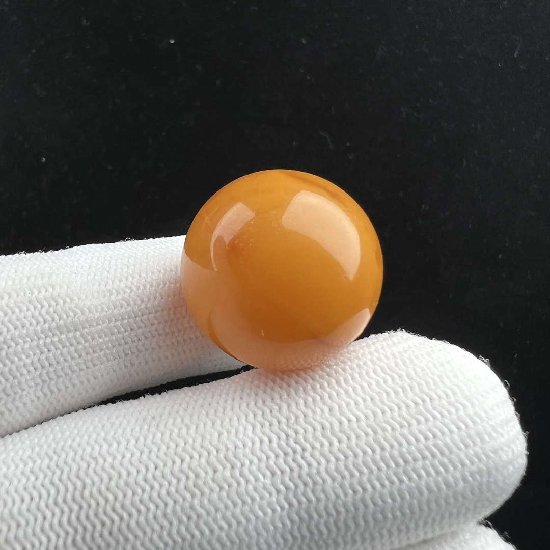 B1280 瑕疵特价 天然蜜蜡圆珠 20.7mm 支持复检 假一发四