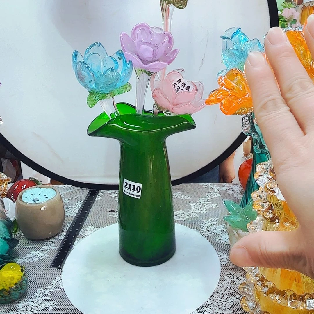 琉璃花瓶花器艺术品一套
