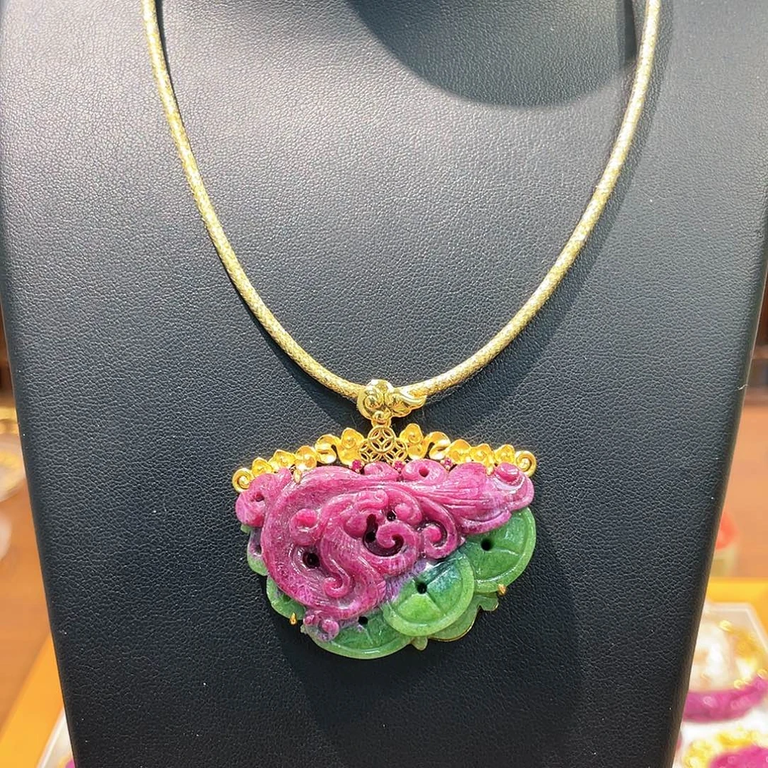 锦纶非金属吊坠红宝