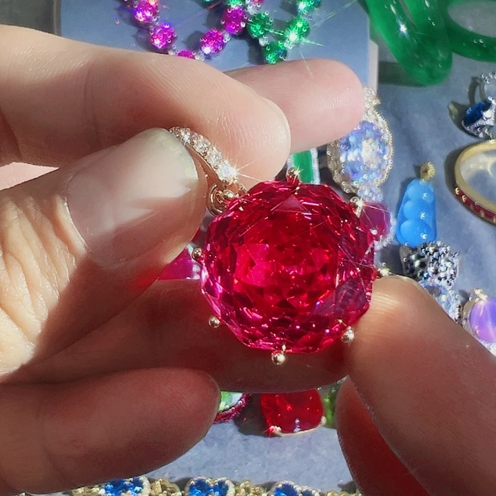 非金属红色蓝色满镶嵌