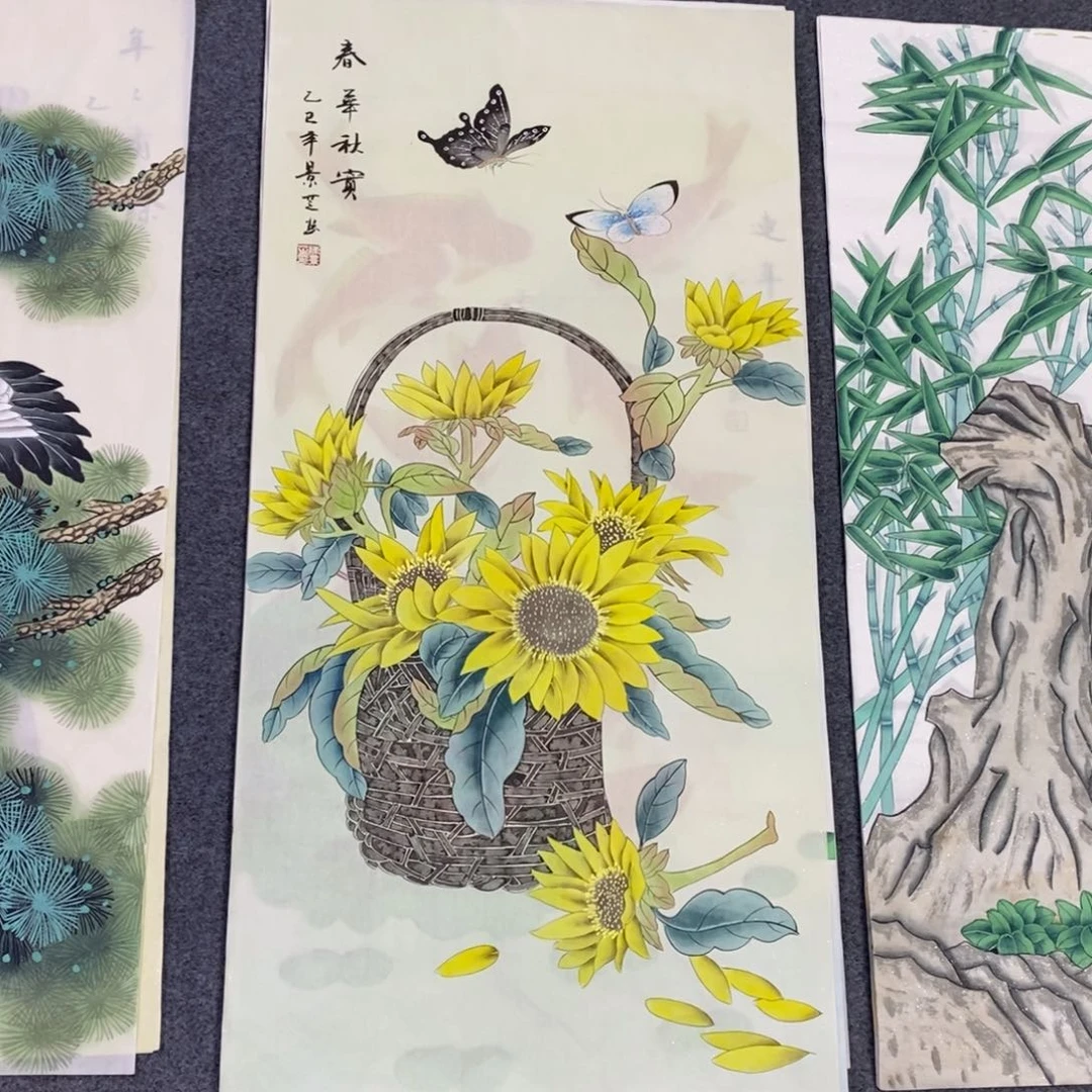 国画尺寸100✖️50三尺精品工笔手绘画