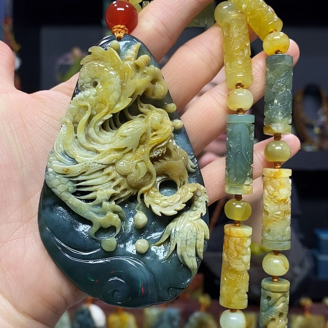 未镶嵌岫玉挂件吊坠