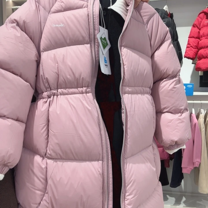 安奈儿女大童粉色外套