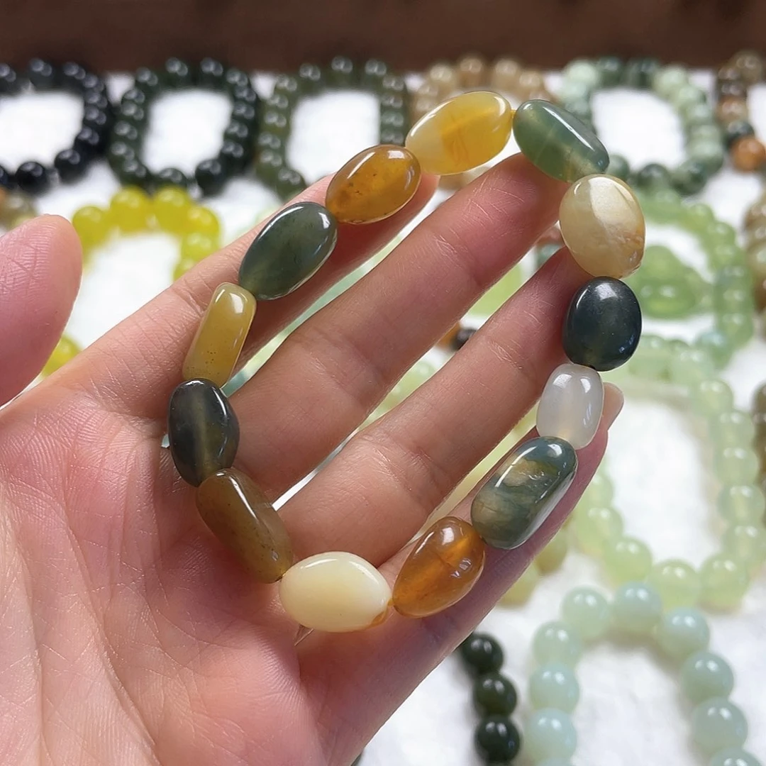 未镶嵌蛇纹石玉手串