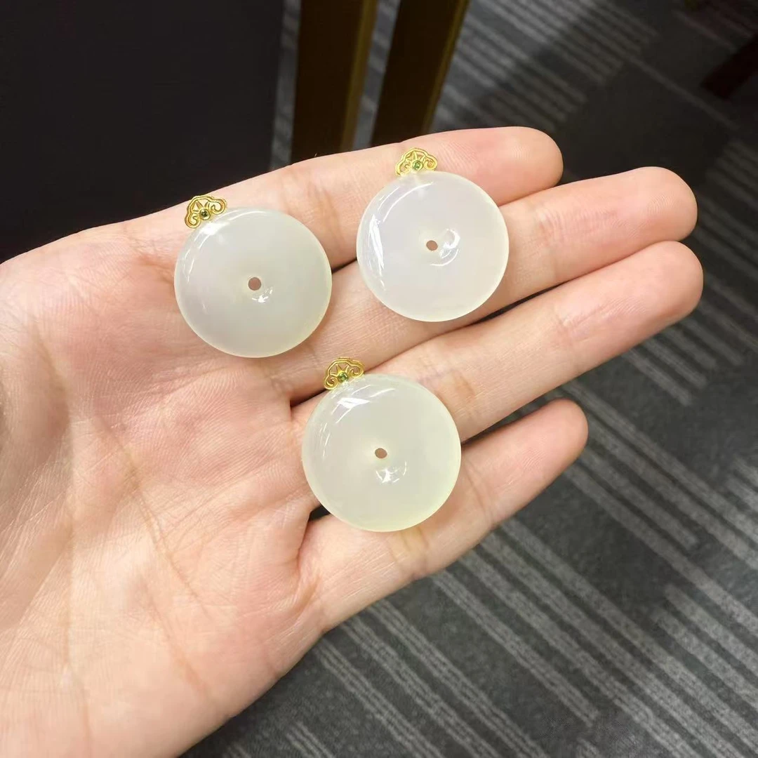 【举石臻品】TH0702-693-299和田玉吊坠18k（一件/多样性发）Z