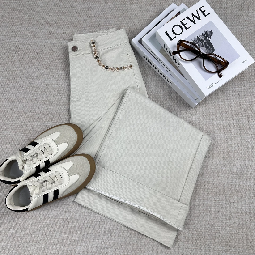 简约气质直筒阔腿百搭休闲裤 W60198