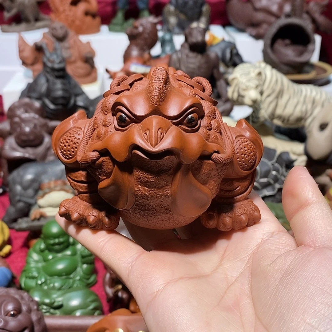 茶宠紫砂宜兴紫砂鸡蟾